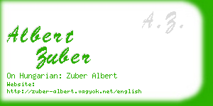 albert zuber business card